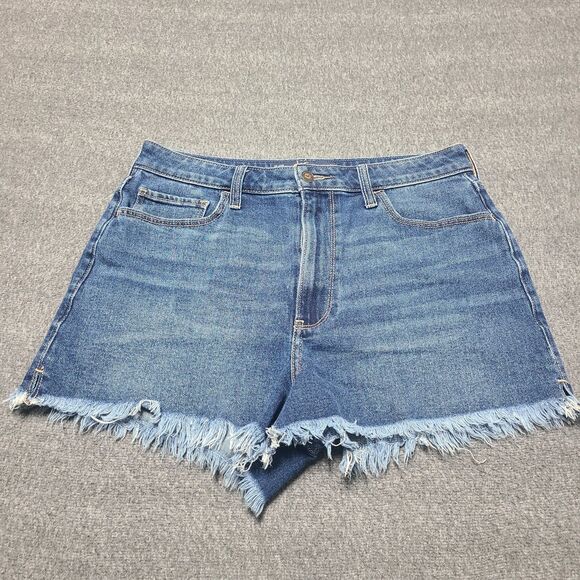 Hollister Pants - Hollister Ultra High Rise‎ Mom Short 3 Inch Inseam Frayed Denim Blue W30